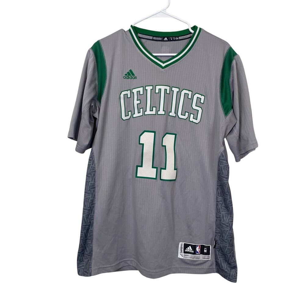 Adidas Swingman Boston Celtics 11 Kyrie Irving NBA Jersey Gray Green Size M